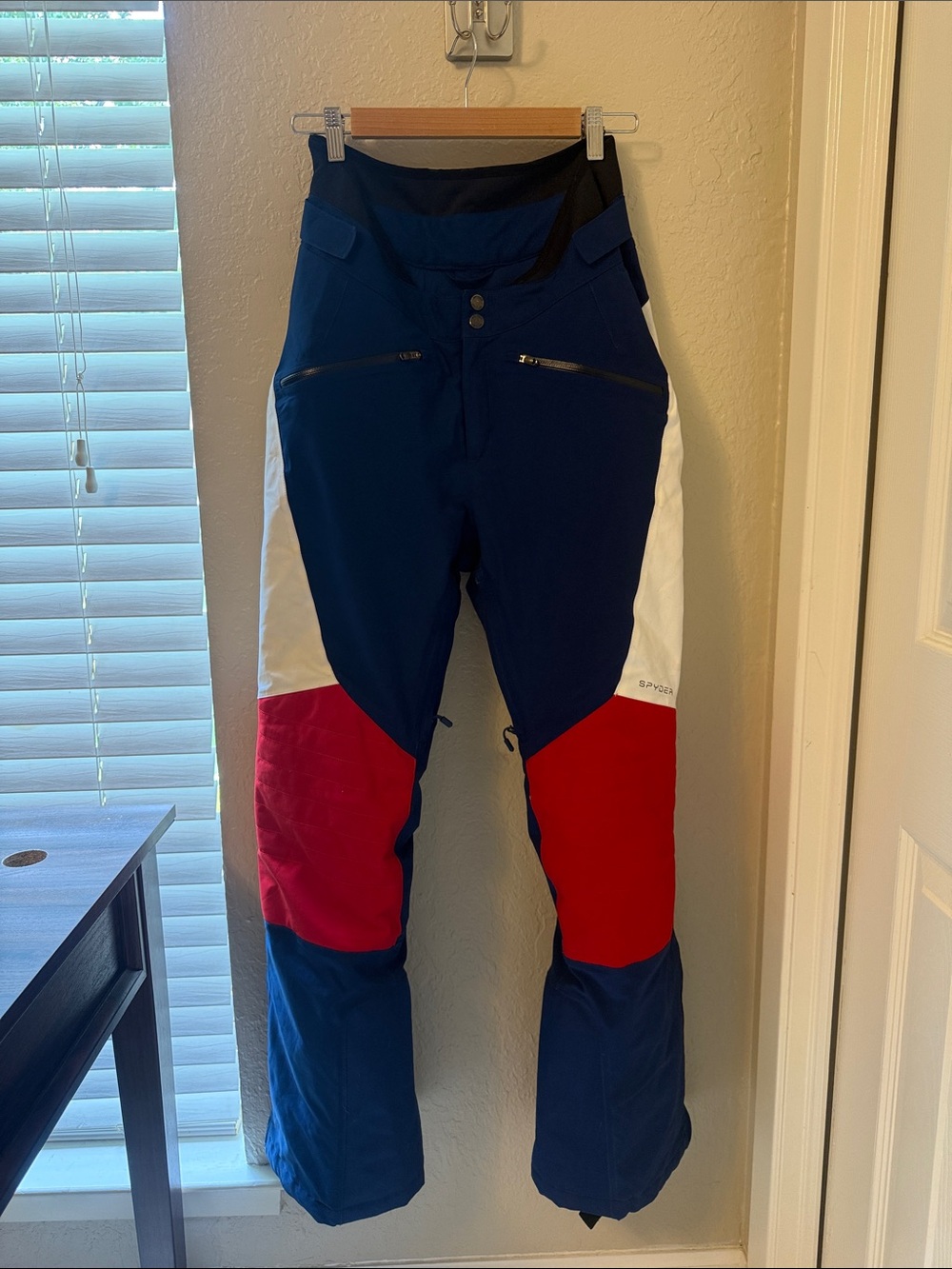Spyder Women’s Colorblock Navy, Red & White Ski Pants